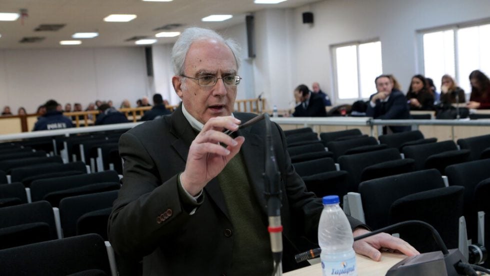 Ο Γιώργος Μαργαρίτης καταθέτει στην πρωτοβάθμια δίκη της Χρυσής Αυγής, τον Ιανουάριο του 2017